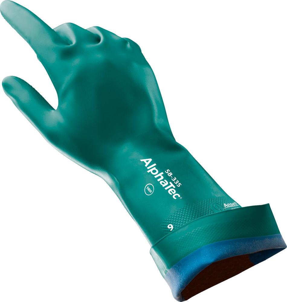 Handsch. AlphaTec 58-335,Nitril, grün, Gr. 11
