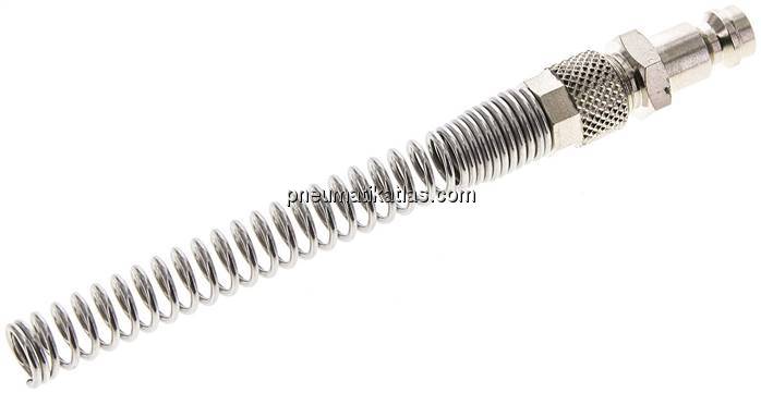 Kupplungsstecker (NW5) 6x4mm Schlauch m. Knickschutz