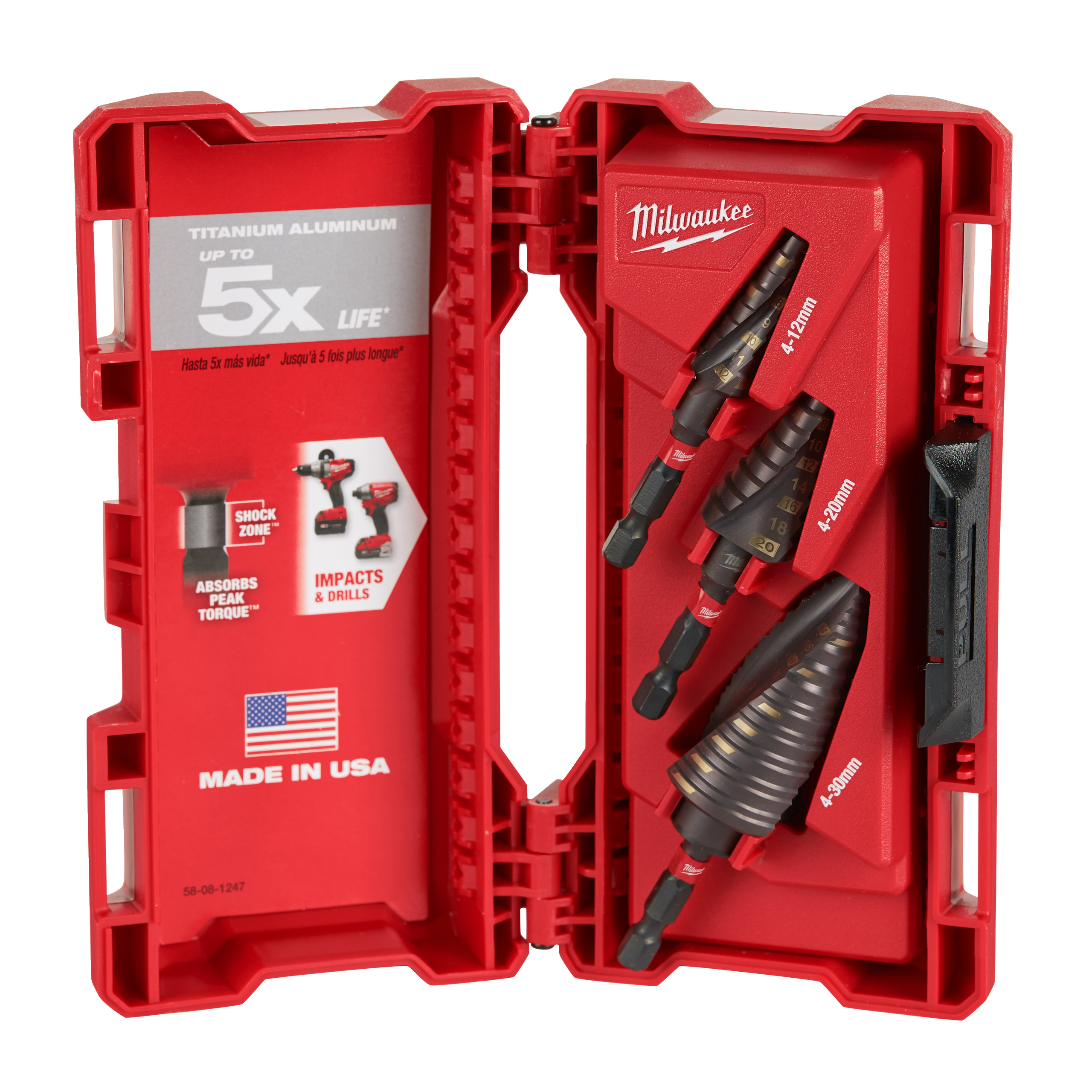 SHOCKWAVE Stufenbohrer Set 3 teiliges Set