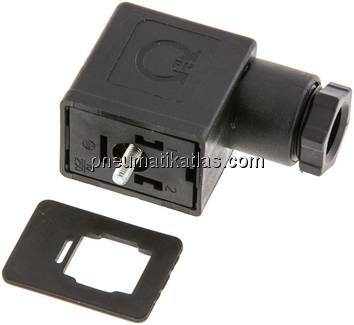 Stecker Größe 1B (DIN/EN-B), schwarz Stecker Größe 1B (DIN/EN-B), schwarz