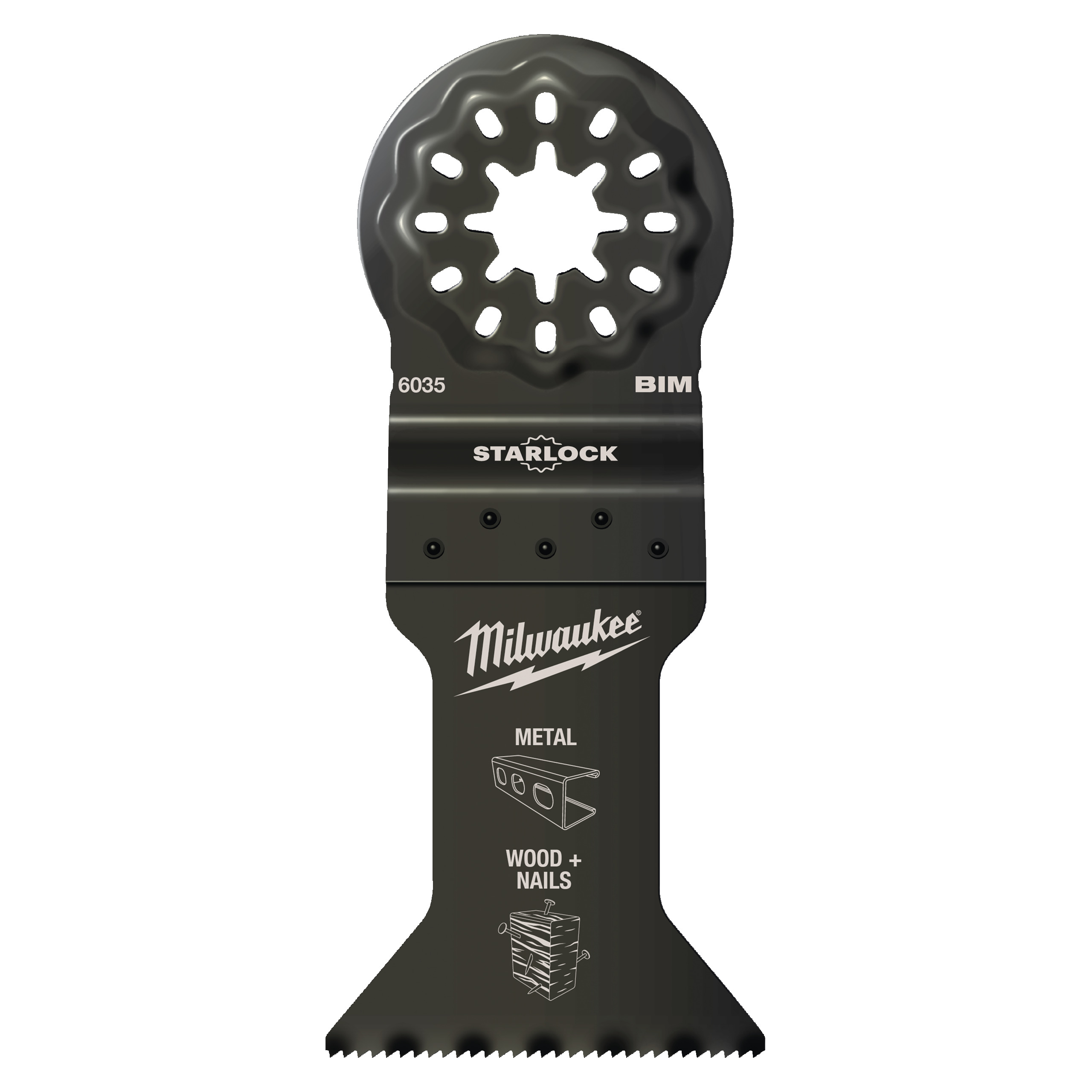 Multitool Starlock Bi Metall Tauchsägeblatt für Schnitte in Holz mit Nägeln 65 x 42 mm