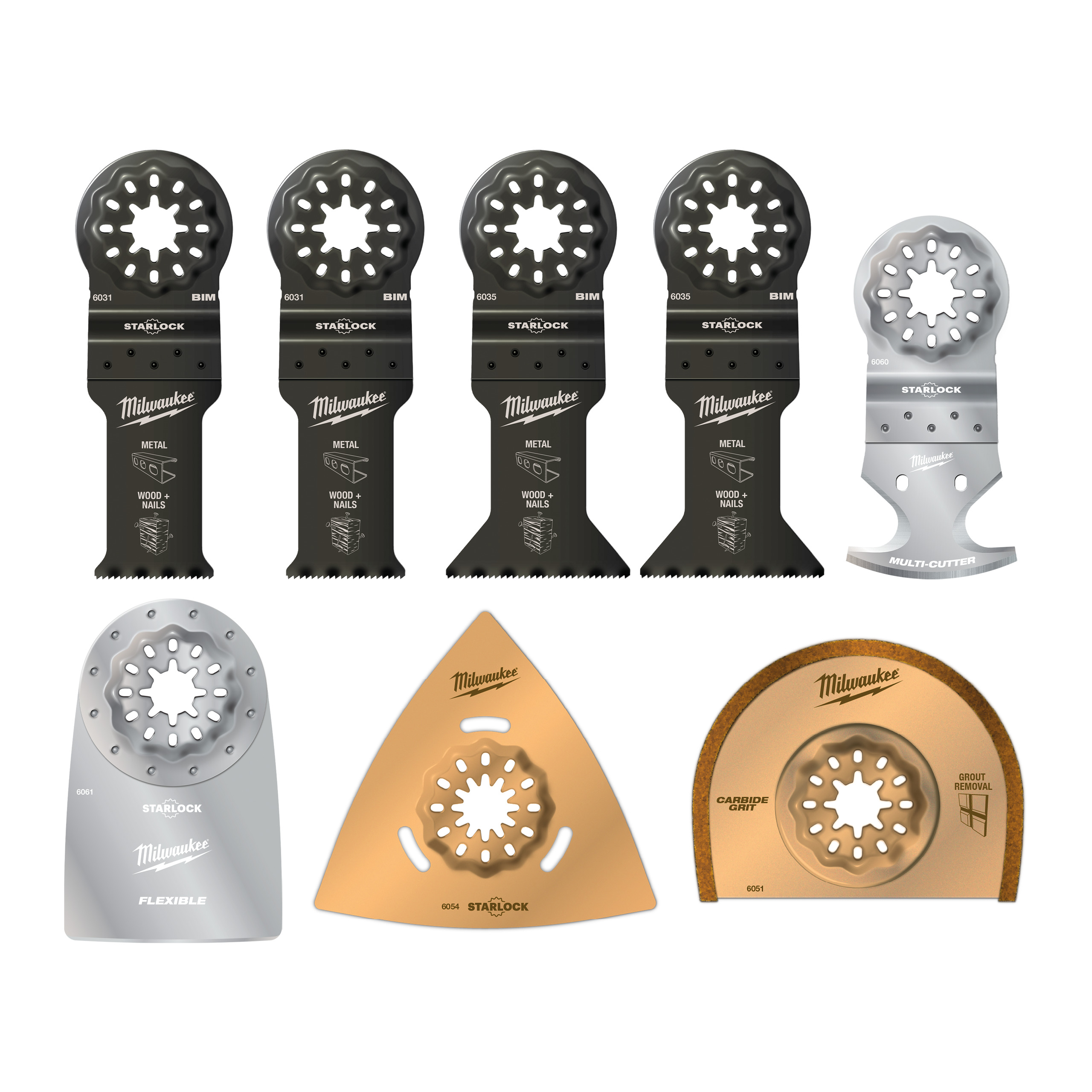 Multitool Starlock Zubehör Set Renovierung 8 teiliges Set