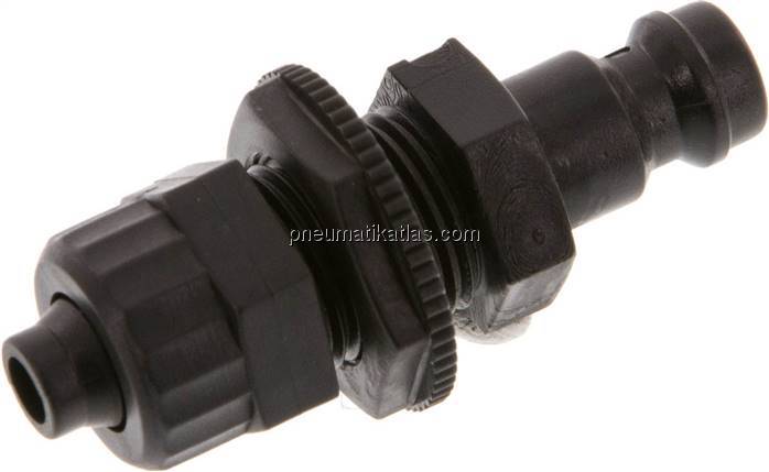 Schott-Kupplungsstecker (NW5) 8x6mm Schlauch, POM