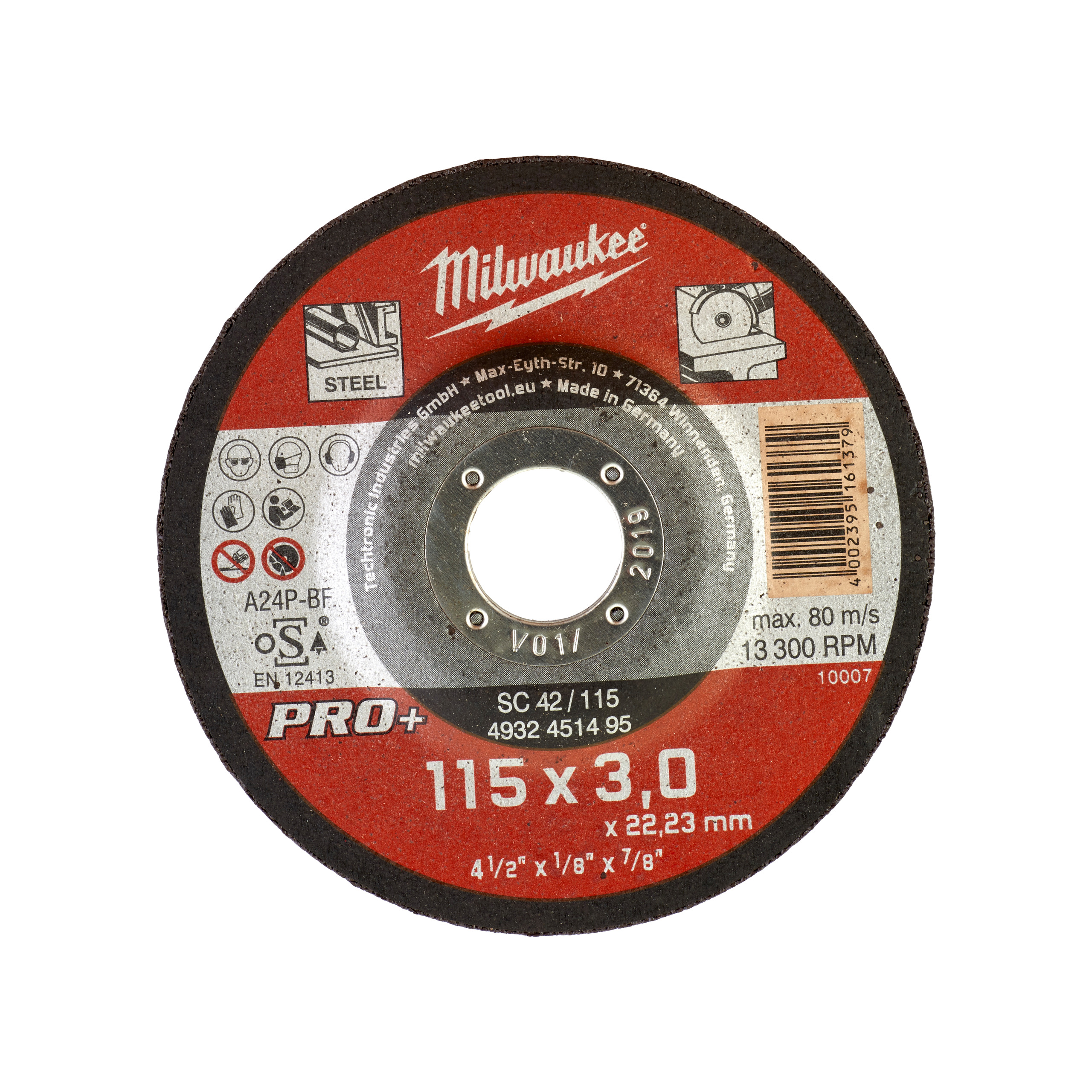 Metalltrennscheibe PRO+ 115 mm SC42 3 mm gekröpft