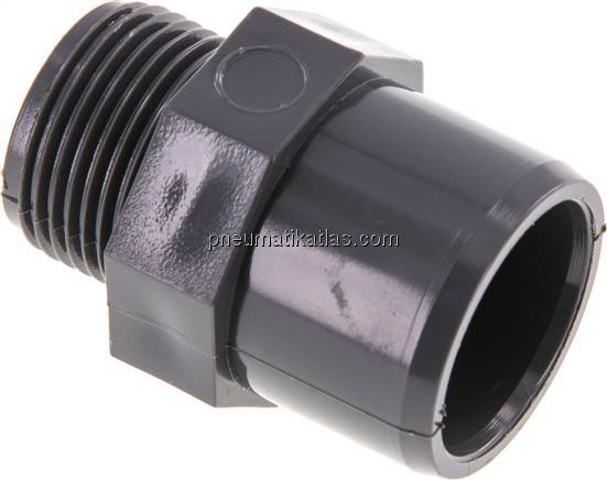 Klebe-Gewindenippel, PVC-U, 25x32mm (ixa)-G 3/4" AG
