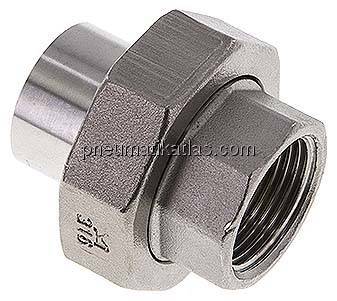 Anschweißverschraubung flach dicht. Rp 3/4"(IG)-26,9mm