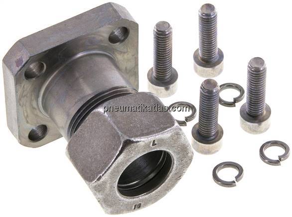 Gerade Flanschverschraubung Pumpenflansch LK 40, 18 L (M26x1,5)