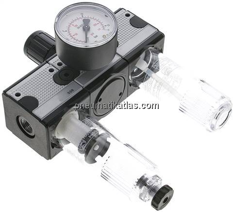 MULTIFIX Wartungseinheit (1), 3-tlg., G 1/4", 0,5 - 10 bar