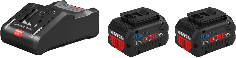 Akku-Starter Set ProCore 18,0 V 2 x 8,0 Ah Bosch Ladegerät GAL18V-160C+ GCY42 Karton