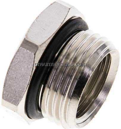 Reduziernippel G 3/8"(AG)-G 1/4"(IG), Messing vernickelt (Elastomerabdichtung) Reduziernippel G 3/8"(AG)-G 1/4"(IG), Messing vernickelt (Elastomerabdichtung)