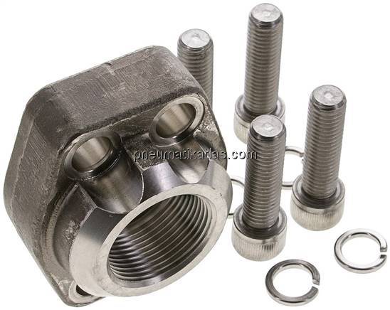 Flanschverschraubung 1-1/4"-SAE (6000 PSI), G 1-1/4" (IG)