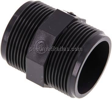 Doppelnippel G 1-1/2"-G 1-1/2", PVC-U