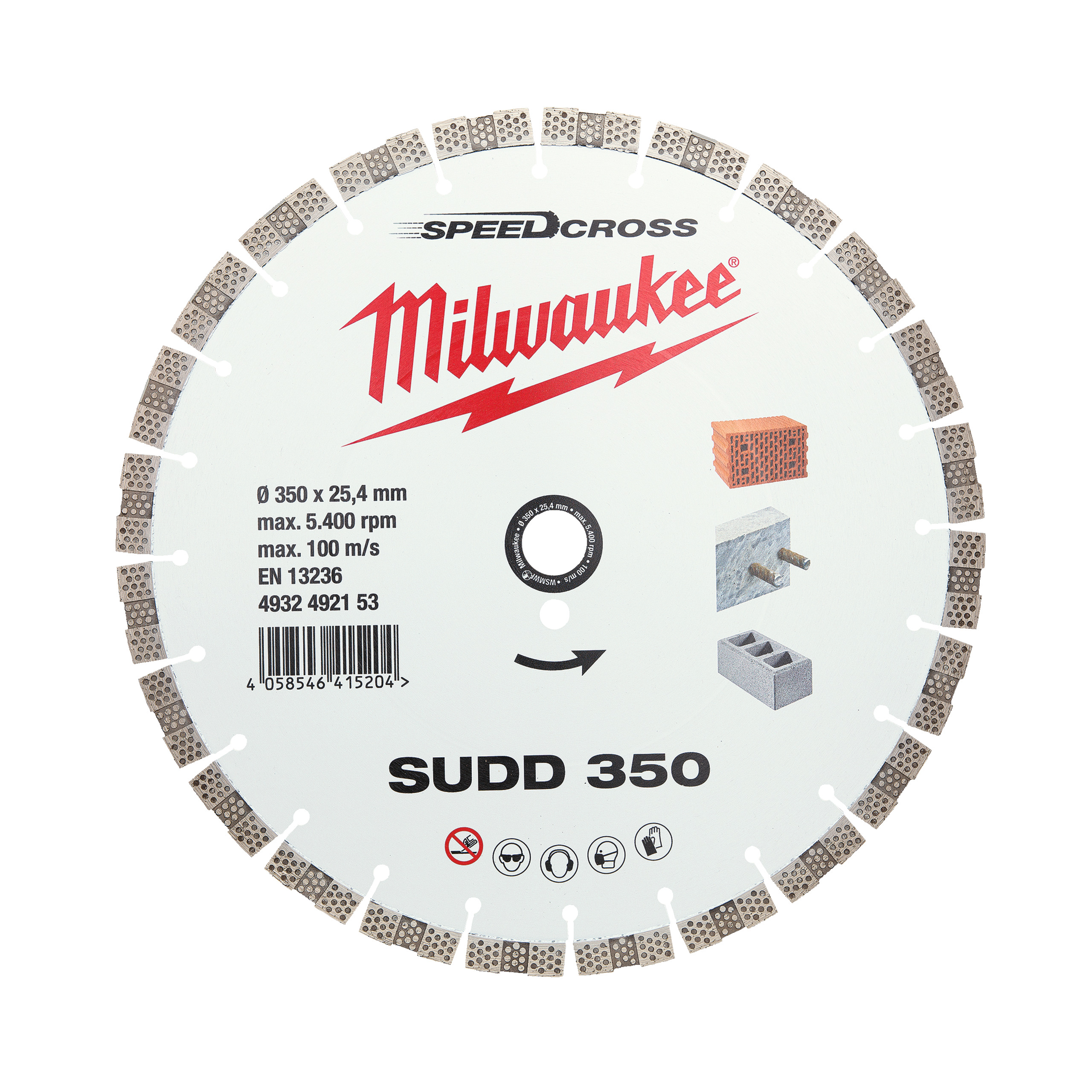 Speedcross Diamanttrennscheibe SUDD 350 mm für lärmreduzierte Schnitte in harten Materialien
