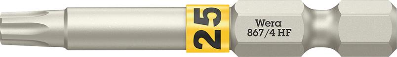 Bit zähhart 1/4" DIN 3126 E6,3 T25x50mm Haltefunktion Wera