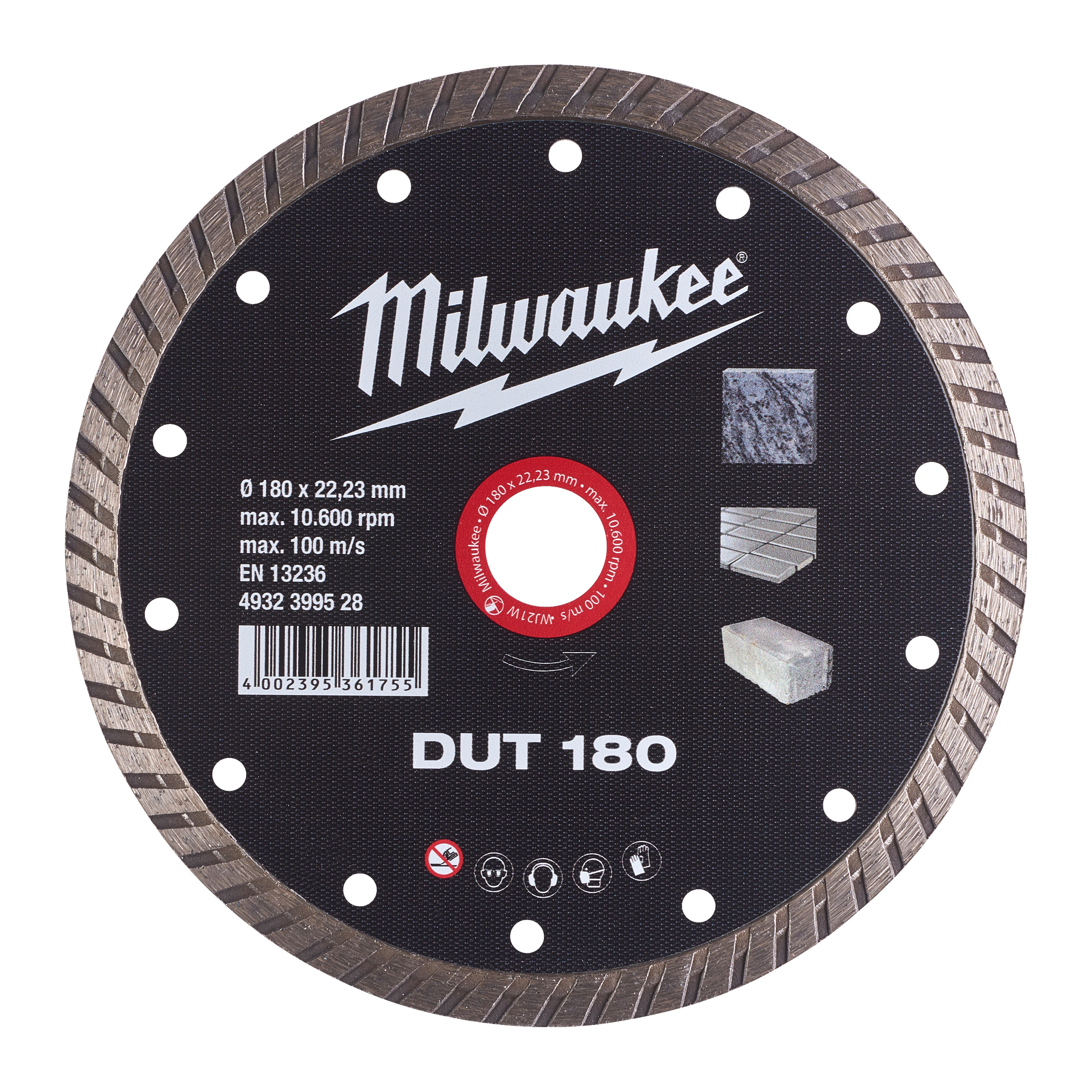 Diamanttrennscheibe DUT 180 mm Universal geschlossen