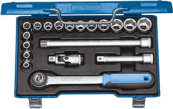 Steckschlüssel-Garnitur 1/2" 19 JMU- 3 19-teilig Gedore Steckschlüssel-Garnitur 1/2" 19 JMU- 3 19-teilig Gedore