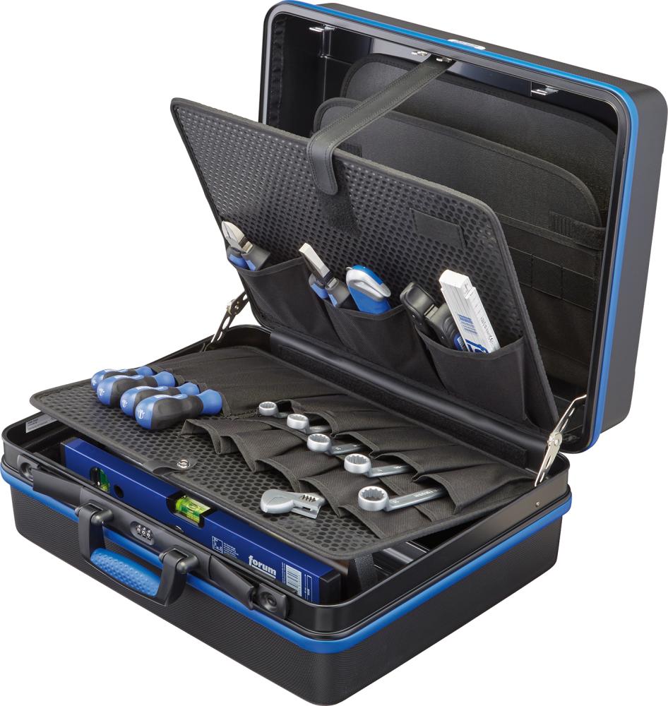 Werkzeugkoffer 480x370x200mm ABS Tafel mit Taschen FORUM