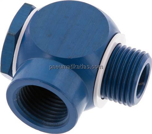 Winkel-Verschraubung G 1/2" AG/IG, Aluminium, Hohlschraube Winkel-Verschraubung G 1/2" AG/IG, Aluminium, Hohlschraube