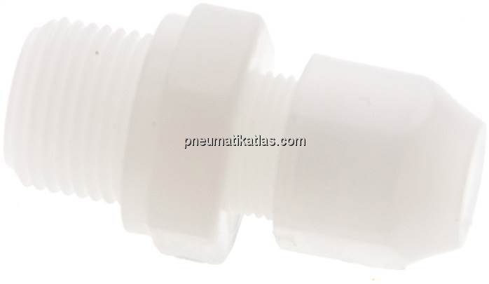 Gerade Verschraubung G 3/8"-8x6mm, PVDF (FDA)