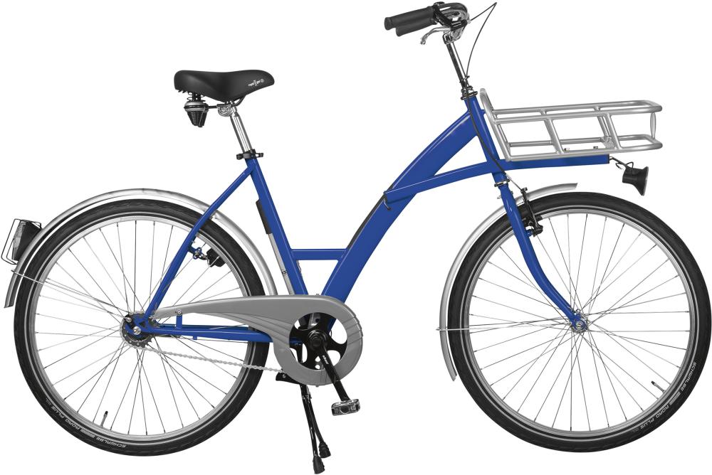 Transportfahrrad Modus blau, Schaltung mit Beleuchtung und Lastenträger