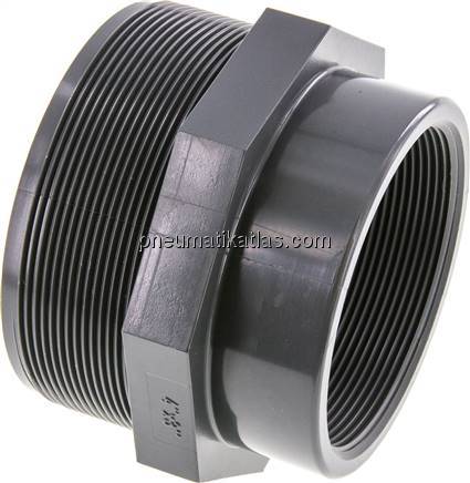 Reduziernippel G 4"(AG)-Rp 3"(IG), PVC-U