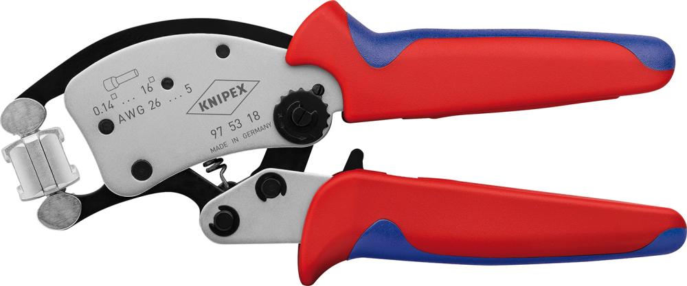 Crimpzange für Aderendhülsen Twistor 0,14-16qmm KNIPEX