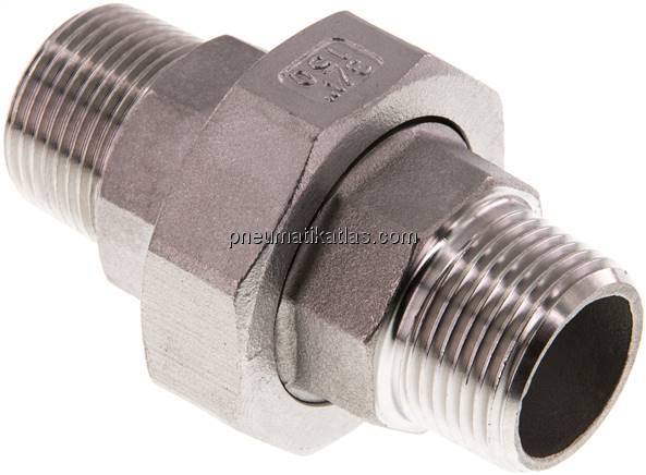 Doppelnippel trennbar R 3/4" flach dichtend,1.4408