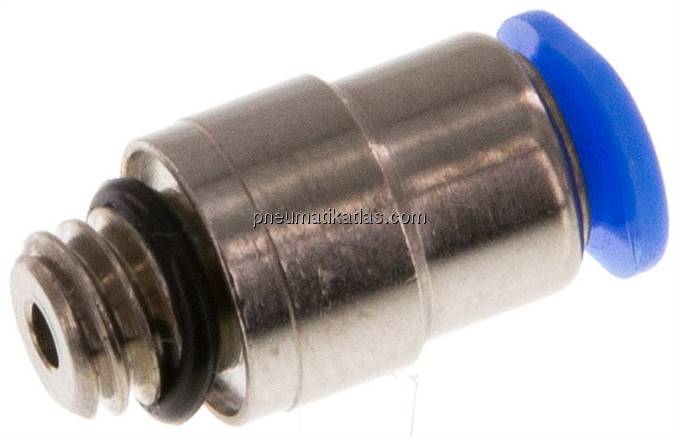 Gerader Steckanschluss M 6-3mm, Mini m. Innensechskt. Gerader Steckanschluss M 6-3mm, Mini m. Innensechskt.