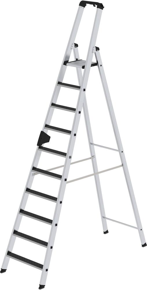 Alu-Stehleiter 10 Stufen clip-step R13 Gesamthöhe 2,98 m Arbeitshöhe bis 4,35 m