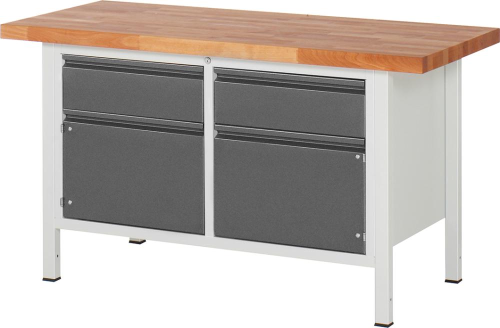 Werkbank Serie Basic 8 Modell 8466-2 B1500xT700xH840mm RAL7035/7016