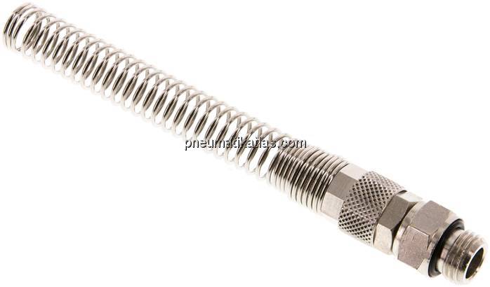 Gerade Drehverschraubung G 1/4"-10x8mm mit Knickschutz