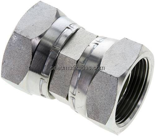 Gerader Verbinder 60°-Konus, G 1-1/4"-G 1-1/4", Stahl verzinkt