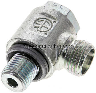 Winkel-Schwenkverschraubung G 1/4"-10 L (M16x1,5), ohne Mutter & Schneidring, St