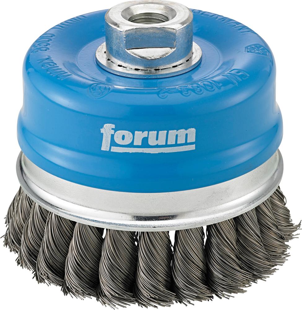 Topfbürste Stahld. M14 100x0,80mm gezopft FORUM