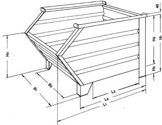 Lagersichtbehälter B1200/1000xT800xH600 mm Nutzlast 1t Auflast 4t verzinkt