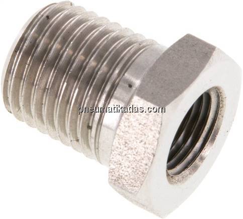 Reduziernippel NPT 1/4"(AG)-NPT 1/8"(IG), 1.4571