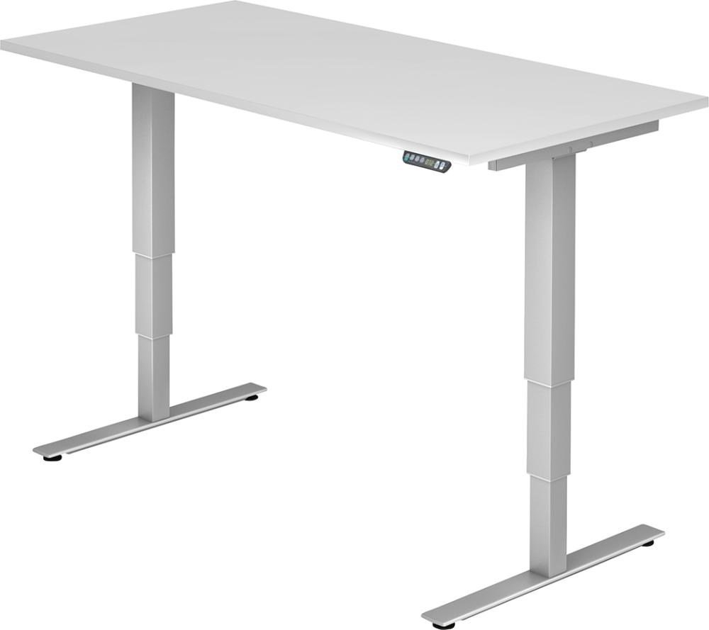 Schreibtisch XDSM 12 1600x800 Weiß/silber