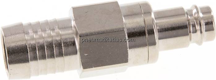 Kupplungsstecker (NW10) 19 (3/4")mm Schlauch, Messing vernickelt