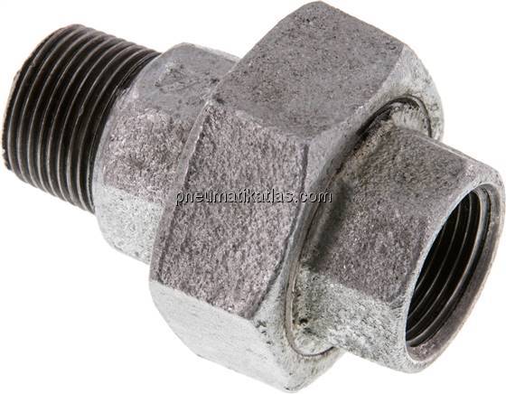 Verschraubung flach dichtend Rp/R 3/4" (IG/AG)
