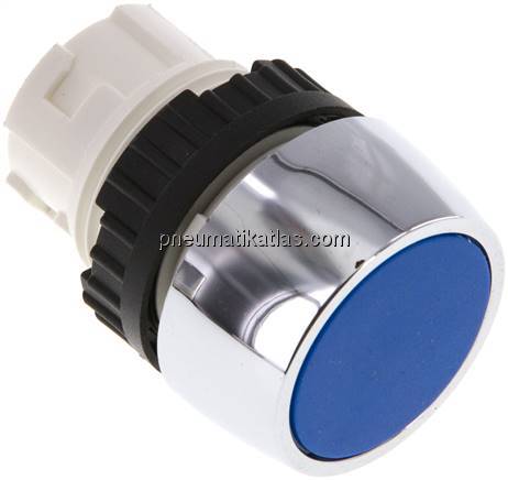 Betätigeraufsatz 22mm, Drucktaster (blau)