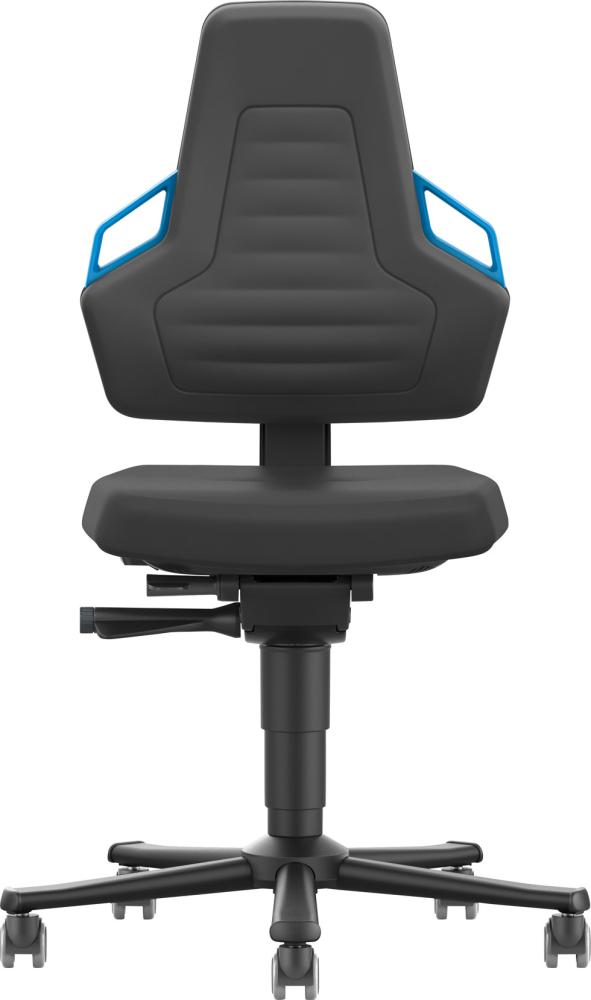 Bimos Arbeitsstuhl Nexxit 2 Griff blau Sitzhöhe 450-600 mm Integr. mit Rollen