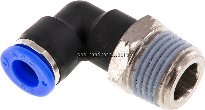 Winkel-Steckanschluss NPT 1/2"-3/8" (9,52 mm), IQS-Inch