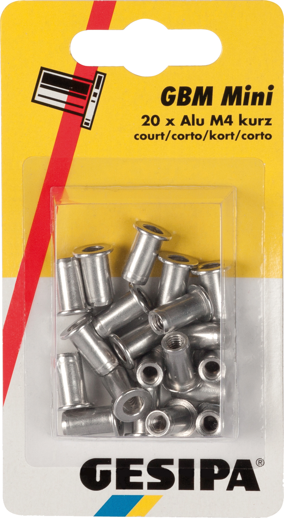 Blindnietmuttern Mini-Pack Alu M 6 Lang