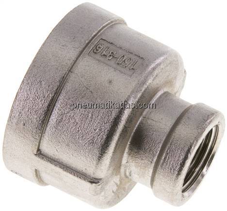 Rundmuffe NPT 1-1/4"-NPT 1/2", 1.4408