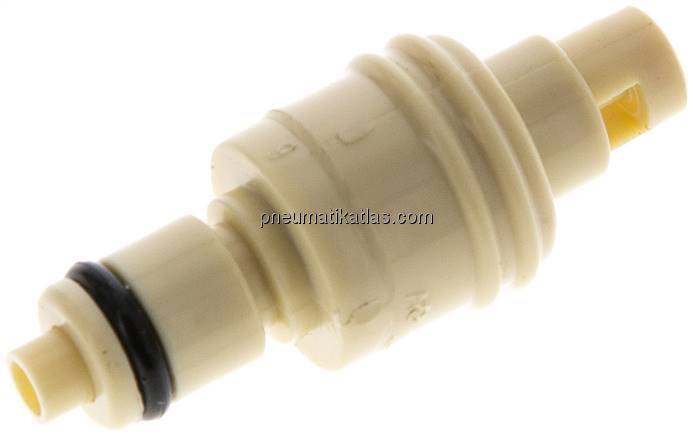 Kupplungsstecker (MC) mit Schlauchtülle, Polypropylen (beige)