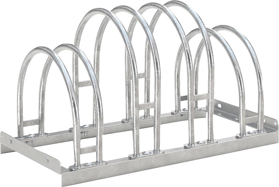 Fahrrad-Bogenparker zweiseitig, verzinkt L 700 mm, 4 Plätze