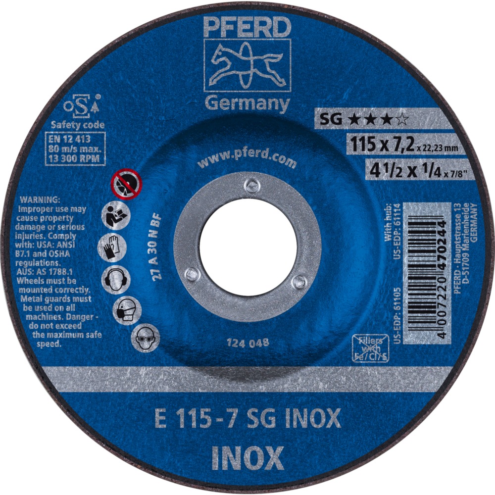Schruppscheiben E 115-7 SG INOX