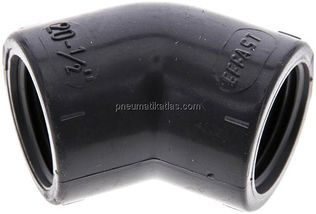 45°-Winkel Rp 1/2" (IG), PVC-U