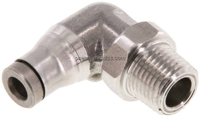 Winkel-Steckanschluss NPT 1/8"-4mm, IQS-Edelstahl