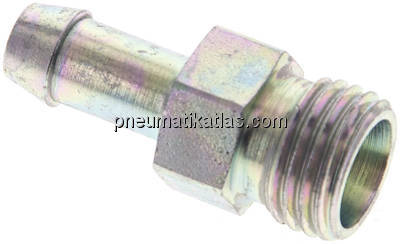 Schlauchnippel 8 L (M14x1,5), 7 - 8mm, Stahl verzinkt